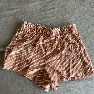 Zebra linen Shorts